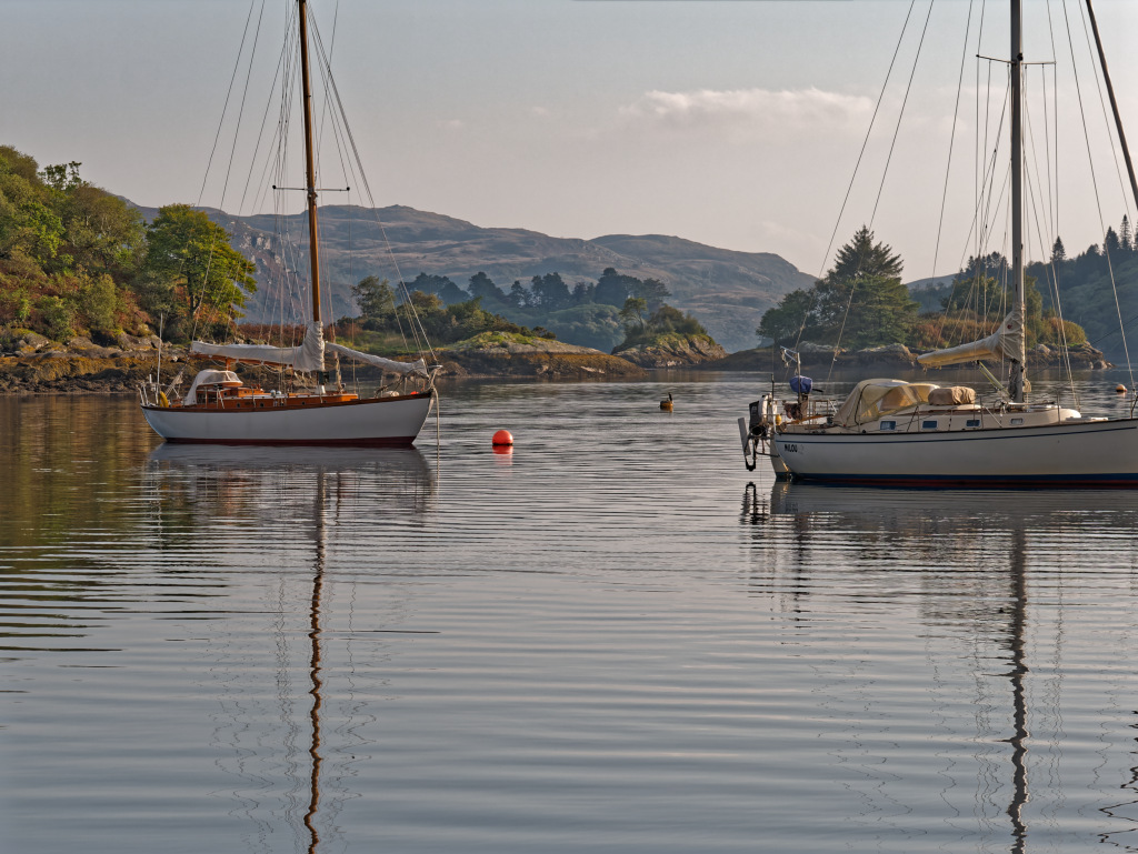 View from our anchorage in Loch Riddon